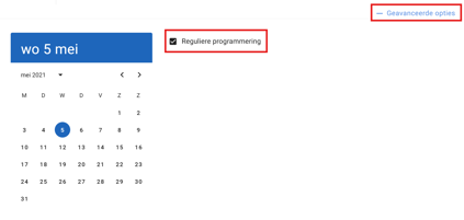 Programmering_GeavanceerdeOpties_1